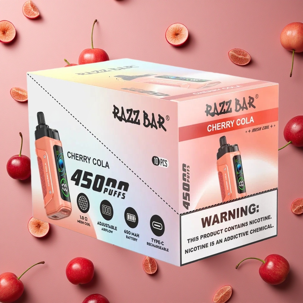 Razz Bar 45000 Puffs Cherry Cola Adjustable Airflow