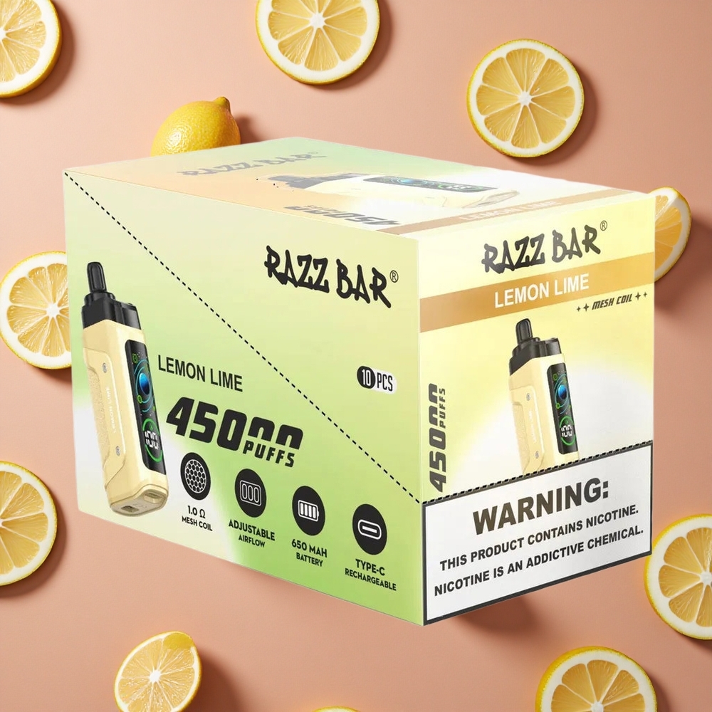 Razz Bar 45000 Puffs Lemon Lime Adjustable Airflow