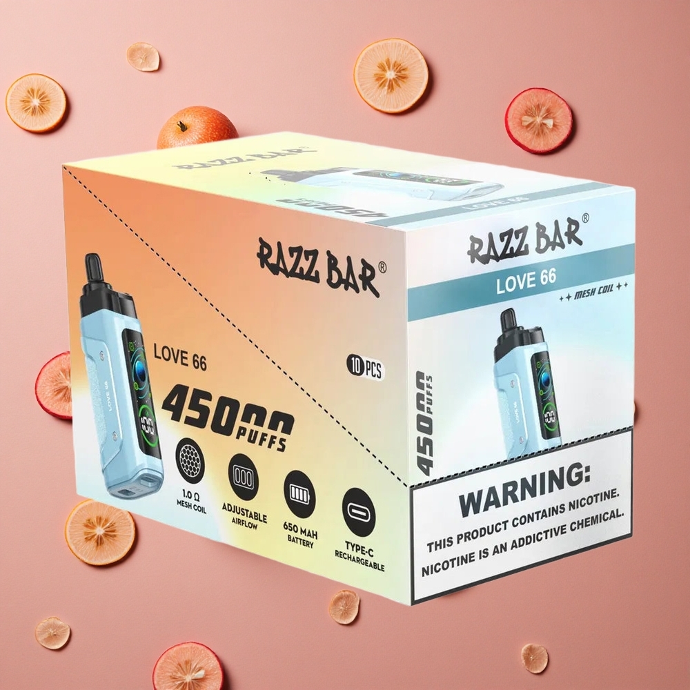 Razz Bar 45000 Puffs Love 66 20mg Mesh Coil