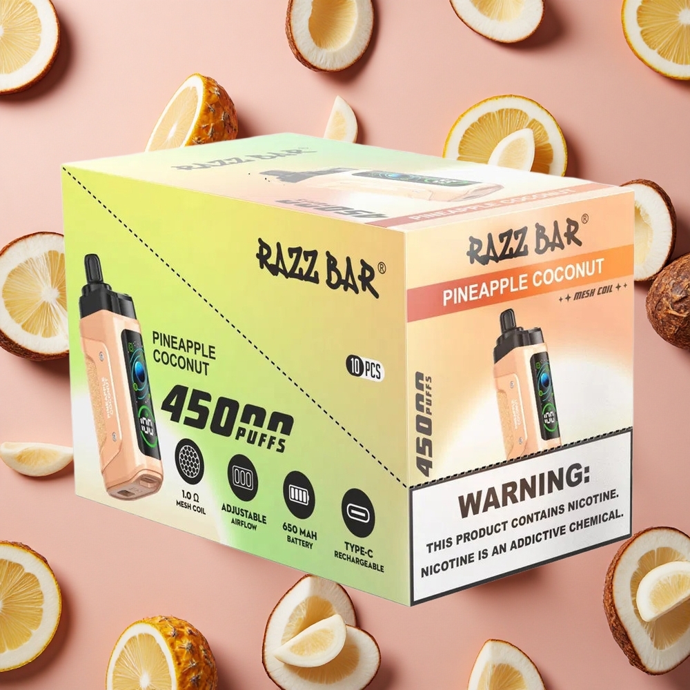 Razz Bar 45000 Puffs Pineapple Coconut Adjustable Airflow