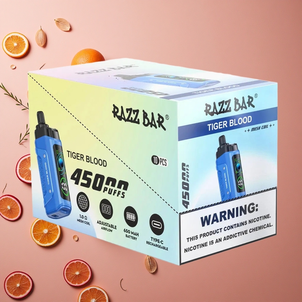Razz Bar 45000 Puffs Tiger Blood Adjustable Airflow
