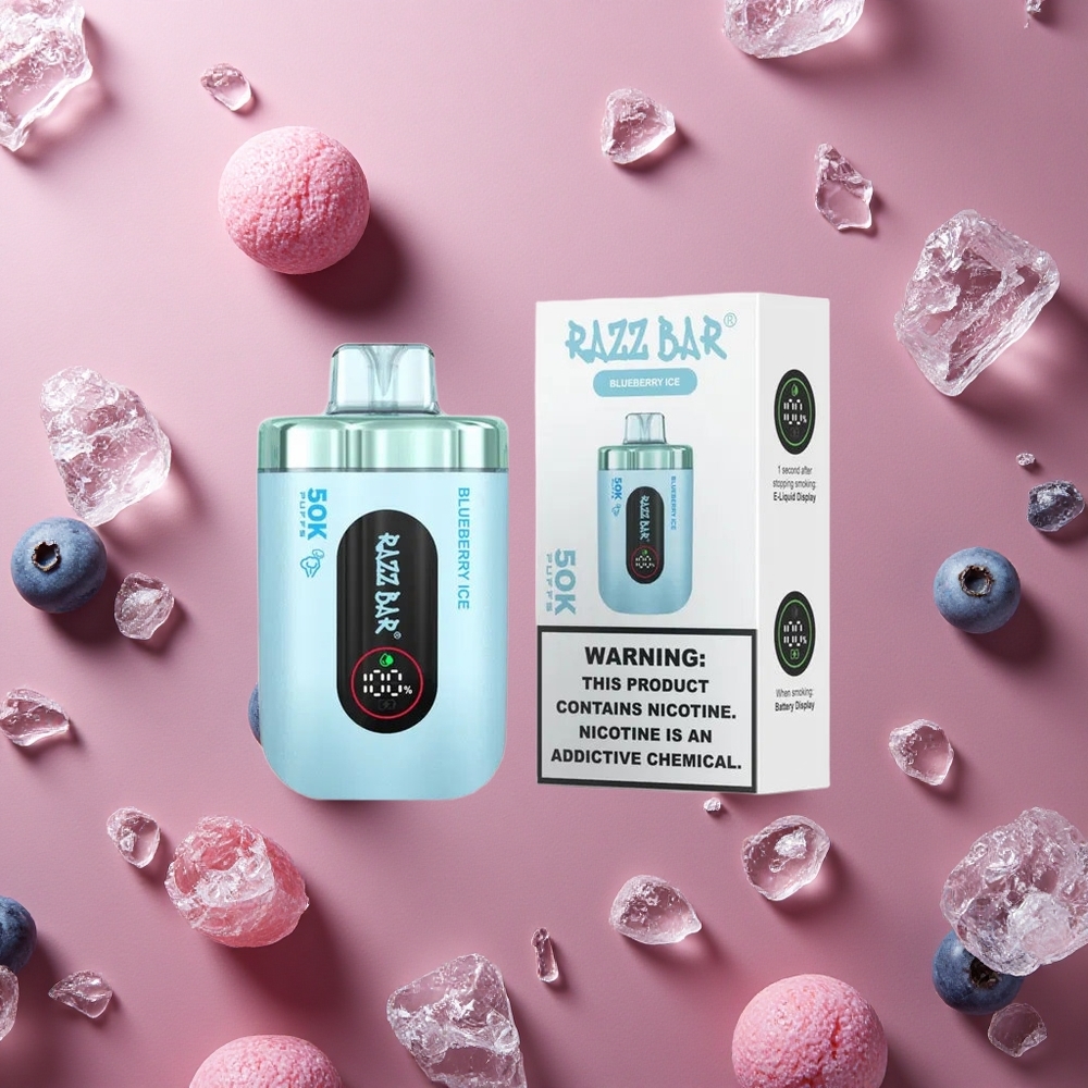Razz Bar 50K Puffs Blueberry Ice 1.0 Ohm Mesh Coil