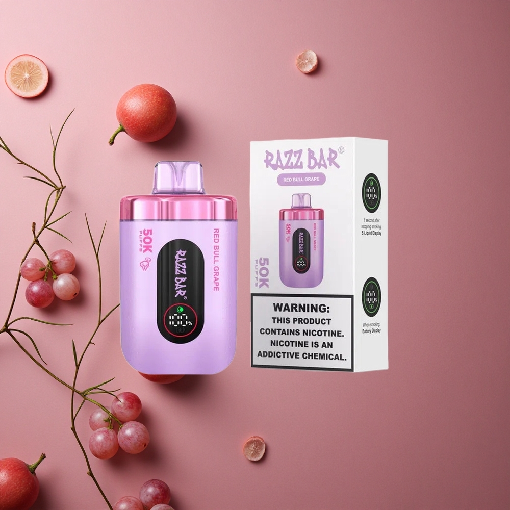 Razz Bar 50K Puffs Red Bull Grape Type-C Rechargeable