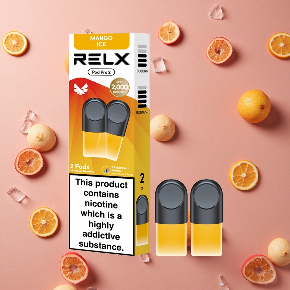 RELX Pod Pro 2 600 Puffs Mango Ice 1.9ml 3 Voltage Adjustment