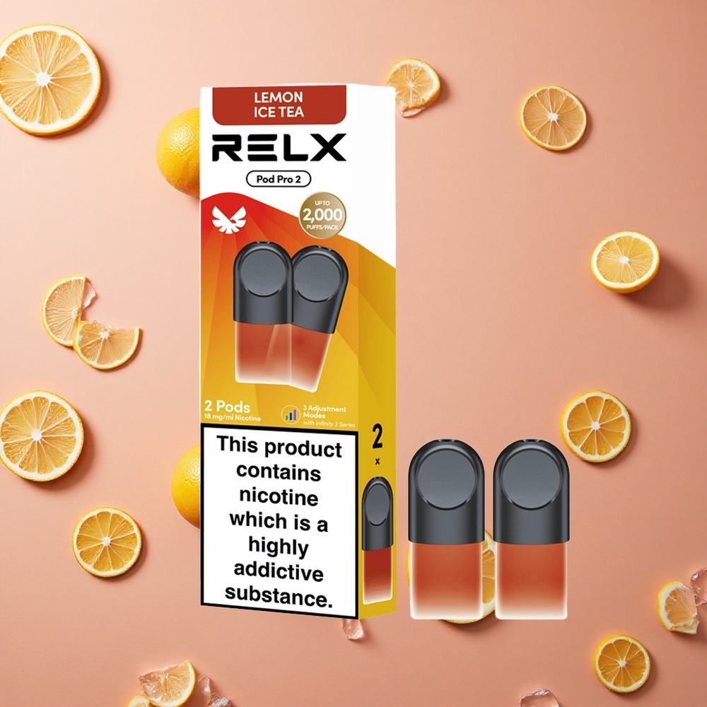 RELX Pod Pro 2 600 Puffs Tea-Lemon Ice Tea 1.8% 1.9ml 3 Voltage