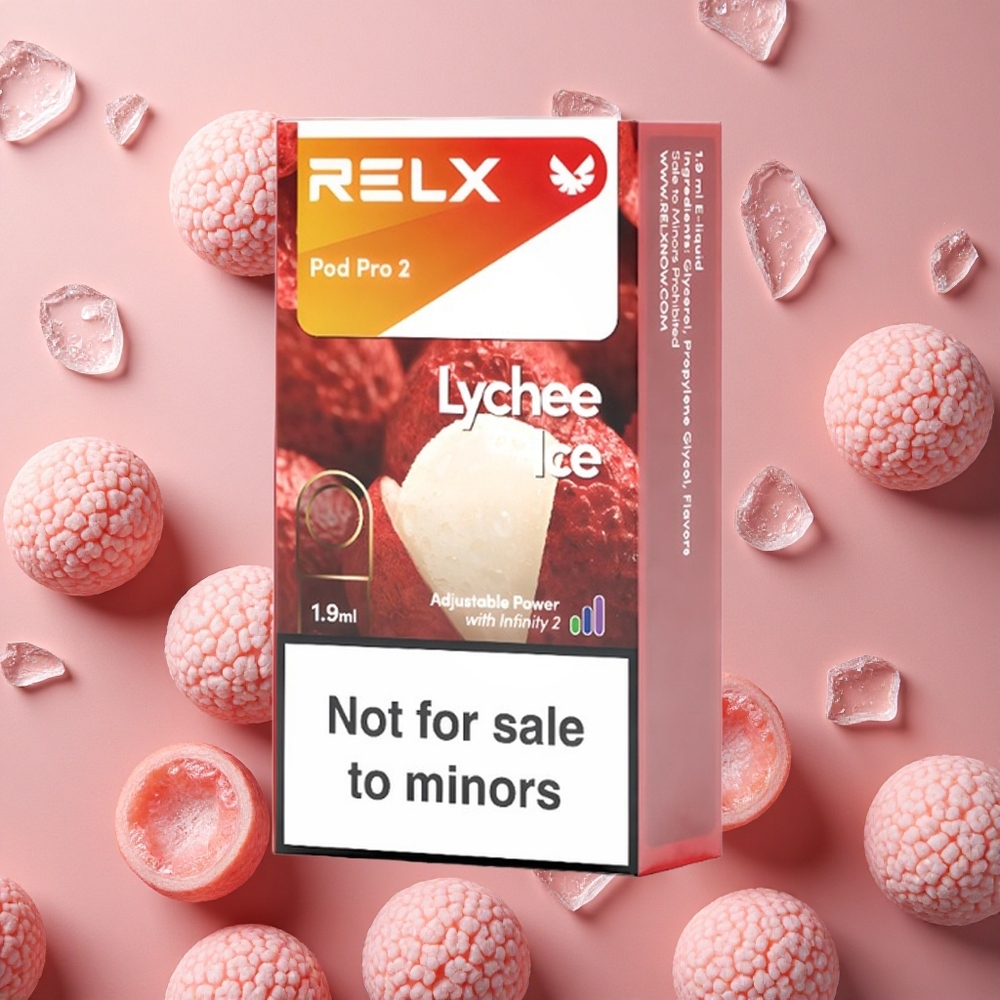 Relx Pod Pro 2 600 Puffs Lychee Ice 3 Voltage Adjustment 1.9ml