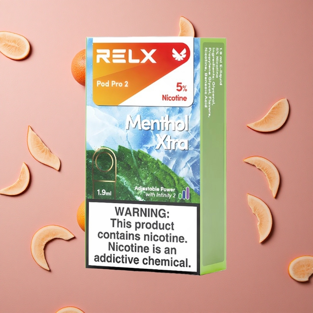 Relx Pod Pro 2 600 Puffs Menthol Xtra 5% 1.9ml 3 Voltage